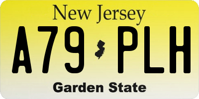NJ license plate A79PLH
