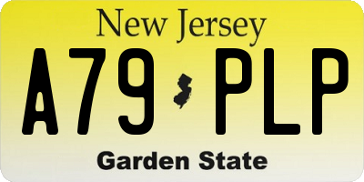 NJ license plate A79PLP