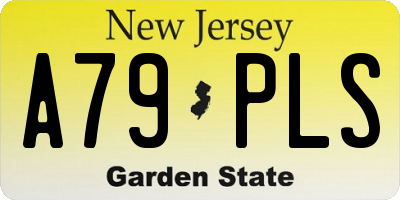 NJ license plate A79PLS
