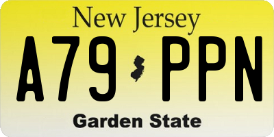 NJ license plate A79PPN