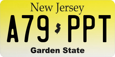 NJ license plate A79PPT