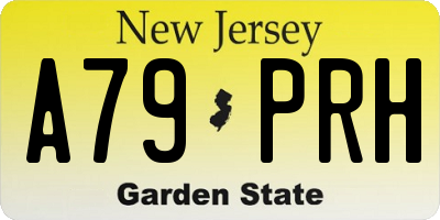 NJ license plate A79PRH