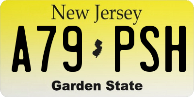 NJ license plate A79PSH