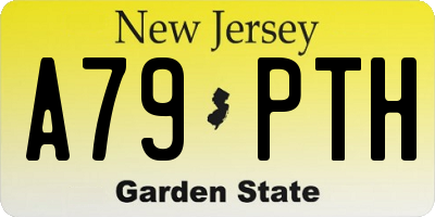 NJ license plate A79PTH