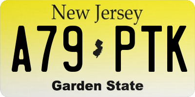 NJ license plate A79PTK