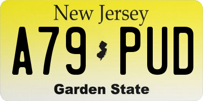 NJ license plate A79PUD