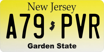 NJ license plate A79PVR