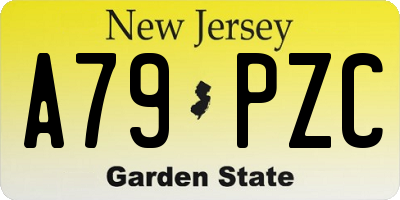 NJ license plate A79PZC
