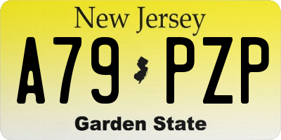 NJ license plate A79PZP