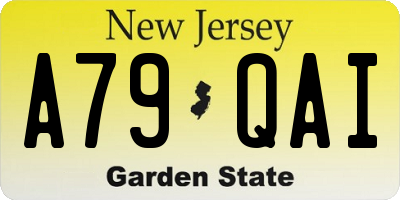 NJ license plate A79QAI