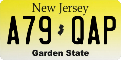 NJ license plate A79QAP