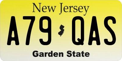 NJ license plate A79QAS