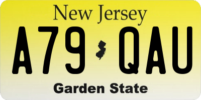 NJ license plate A79QAU