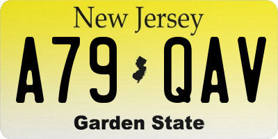 NJ license plate A79QAV