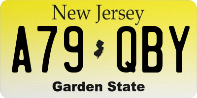 NJ license plate A79QBY
