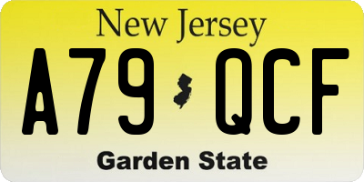 NJ license plate A79QCF