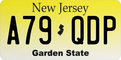 NJ license plate A79QDP