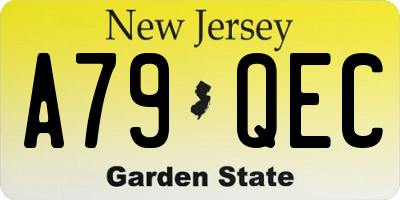 NJ license plate A79QEC