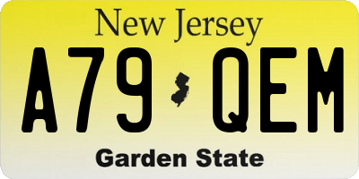 NJ license plate A79QEM