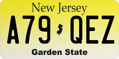 NJ license plate A79QEZ