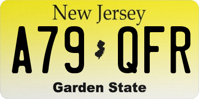 NJ license plate A79QFR