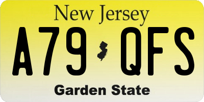NJ license plate A79QFS