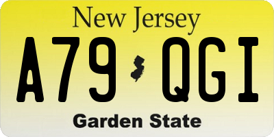 NJ license plate A79QGI