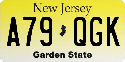 NJ license plate A79QGK