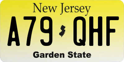 NJ license plate A79QHF