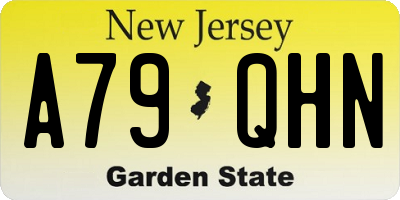 NJ license plate A79QHN