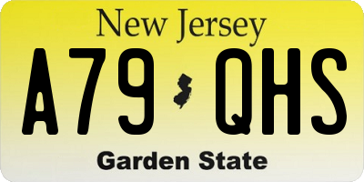 NJ license plate A79QHS