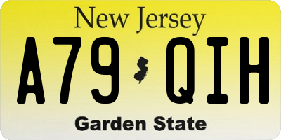NJ license plate A79QIH