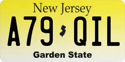 NJ license plate A79QIL
