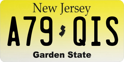NJ license plate A79QIS