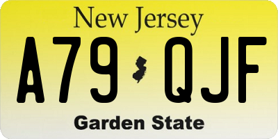 NJ license plate A79QJF