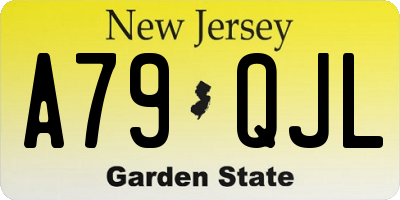 NJ license plate A79QJL