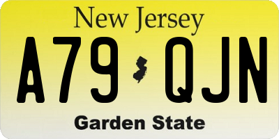 NJ license plate A79QJN
