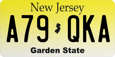 NJ license plate A79QKA