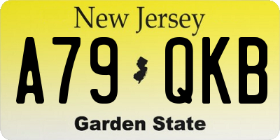NJ license plate A79QKB