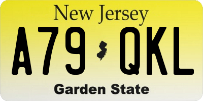NJ license plate A79QKL