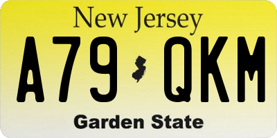 NJ license plate A79QKM