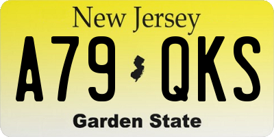 NJ license plate A79QKS