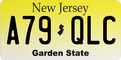 NJ license plate A79QLC