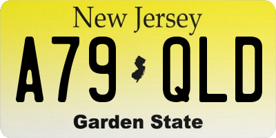 NJ license plate A79QLD