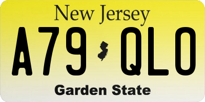 NJ license plate A79QLO