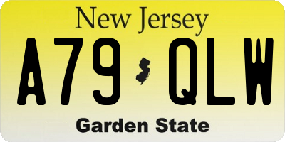 NJ license plate A79QLW