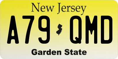 NJ license plate A79QMD