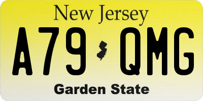 NJ license plate A79QMG
