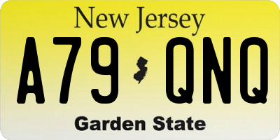 NJ license plate A79QNQ