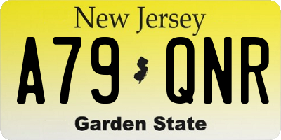 NJ license plate A79QNR